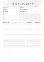  a4 size creative project planner template pages