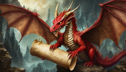 Canvas Print - dragon on the wall