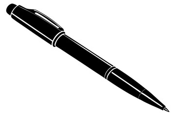 Silhouette Pen Vector on White