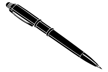 Silhouette Pen Vector on White