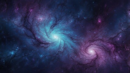 Wall Mural - Blue and Purple Galaxy Background. Nebula Galaxy Cosmos Clouds And Beautiful Universe Night Stars Background.