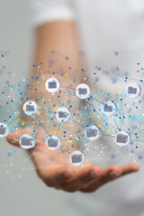 Poster - Big data cloud digital 3d