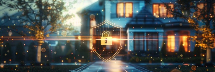 Poster - Advanced home protection: holographic lock shield