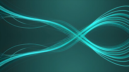 Teal Blue Neon Wave Background abstract background backdrop copy space for text