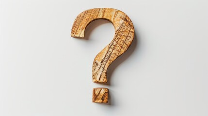 Poster - Question mark on a white background, designed with a minimalist and stylized approach to evoke thought and curiosity.