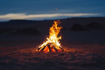 Wall Mural - campfire in the forest