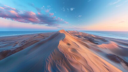 Calming Endless Sand Dune: Nikon Z9 at 14mm, Serene and High-Resolution, 16:9 Aspect Ratio