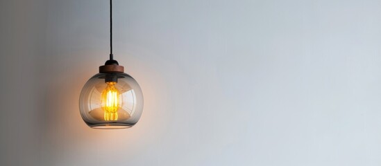 Wall Mural - wall lamp in modern design hanging from ceiling isolated on white background selective focus