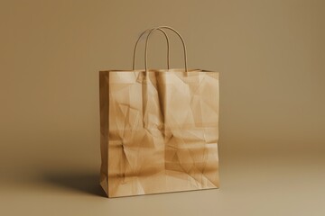 Poster - A simple, everyday scene featuring a brown paper bag sitting on top of a table