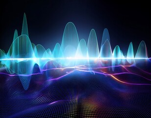 sound waves technology futuristic design sound waves