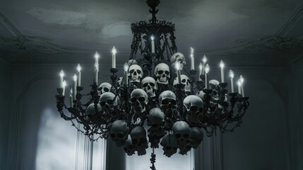 Wall Mural - Skull Chandelier