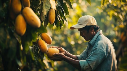 Poster - Mango Harvest in the Orchard