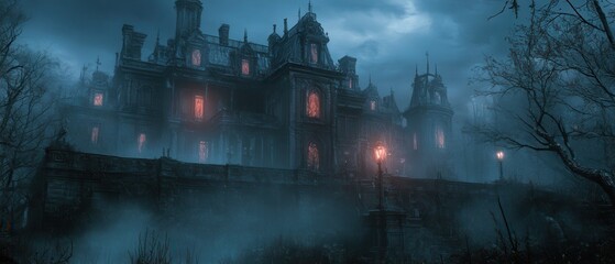 Wall Mural - Haunted Gothic Mansion