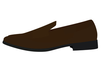 Poster - Brown  loafer shoes. vector illustration