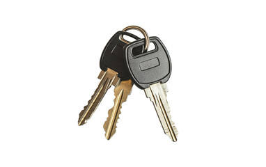 Car keys isolated on white or transparent background