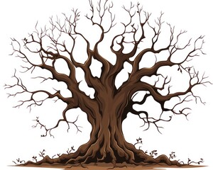 Bare Tree With Twisted Branches
