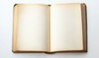 © Cetin - An open book with blank pages on a white background