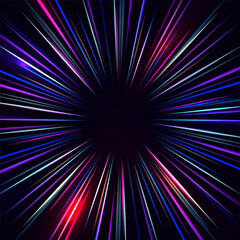 Poster - the speed line is blue and red in color. the spiral wave looks like a road. light curved blue speed 