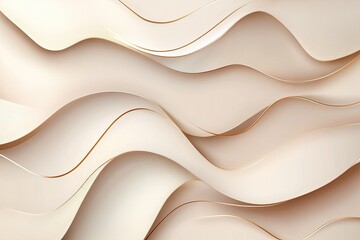 Poster - Abstract beige wave background. Use as a background for presentation, website, or social media post.