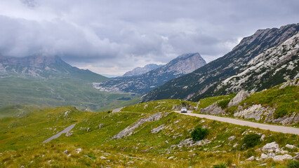 Amazing mountain landscape on Montenegro road trip