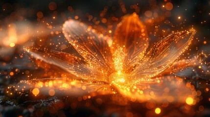 Wall Mural - Golden fireworks