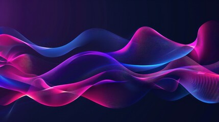 Wall Mural - Abstract Neon Wave Background