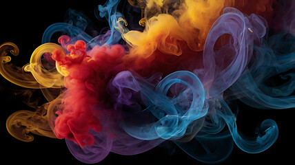 Yellow, Green, Blue, Pink, Purple, White Smoke, Windy Wavy