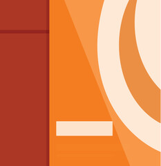 Aufkleber - Abstract orange and brown background with curved shapes and copy space, perfect for design projects