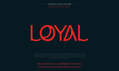 Wall Mural - Loyal abstract logo font alphabet minimal modern urban fonts for logo brand etc