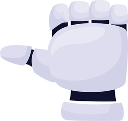 Poster - Robot hand with index finger pointing left