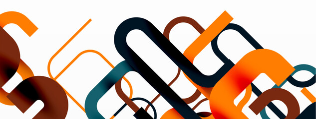 Poster - Wave lines minimal abstract background