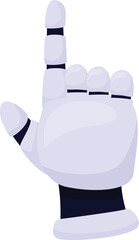 Poster - Robotic hand with its index finger pointing upward