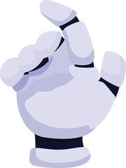 Poster - Cartoon robotic arm making a picking gesture with its fingers