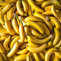 Wall Mural -   A stack of overripe bananas atop an assortment of underripe bananas