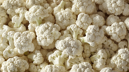 Sticker -   A close-up of white cauliflower florets