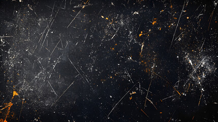 Canvas Print - Dust and scratches design. Aged photo editor layer. Black grunge abstract background. Copy space.