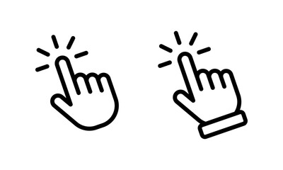 Wall Mural - Click hand cursor icon set