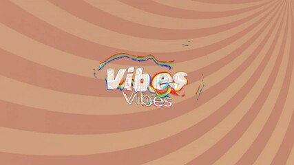 Poster - Animating Vibes text over wavy striped background