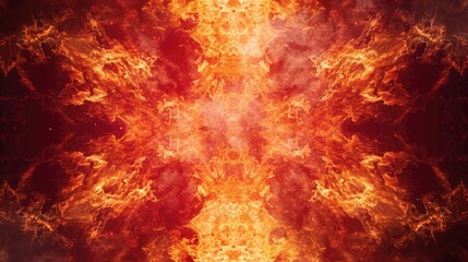 Aufkleber - A large explosion of fire and orange flames