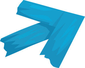 Poster - Blue duct tape forming a right arrow, pointing to the top right corner