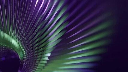 Poster - Loop animation of an figure resembling a spiral. 3d rendering 4K