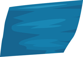 Aufkleber - Cartoon rippled water surface creating a dynamic and abstract shape