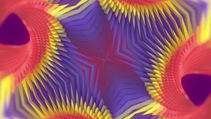 Poster - Digital loop animation of abstract geometric figure. 3d rendering 4K