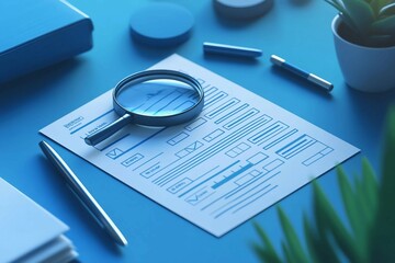 Wall Mural - checklist document, quality control process.