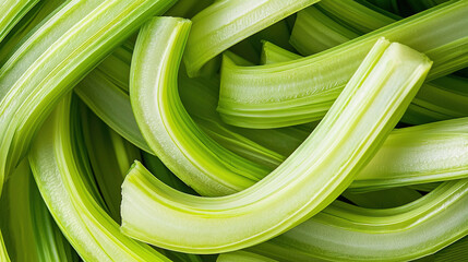 Wall Mural -   A close-up photo of cut green onions for consumption