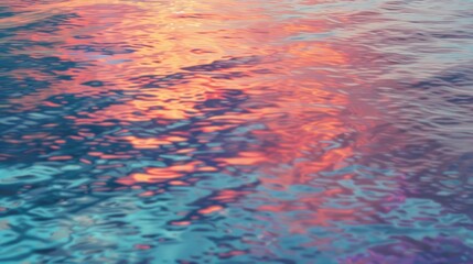 Canvas Print - Blended colors resembling a sunset reflected in still water