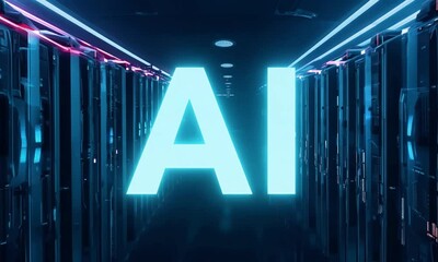 Poster - Exploring the future of technology in a digital world with a focus on artificial intelligence in data centers. Generative AI
