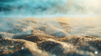 Poster - Fine sand particles on a windswept beach