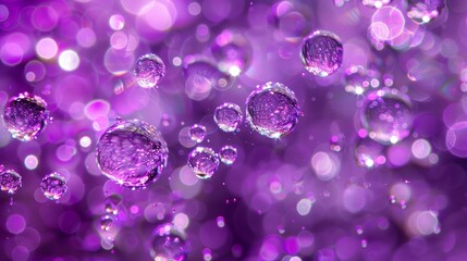 Poster - purple bubbles on liquid