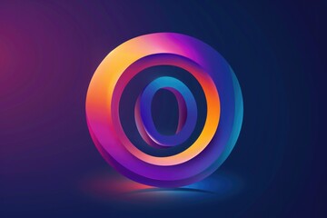 Poster - A vibrant, circular shape on a dark surface, perfect for use in abstract or futuristic designs